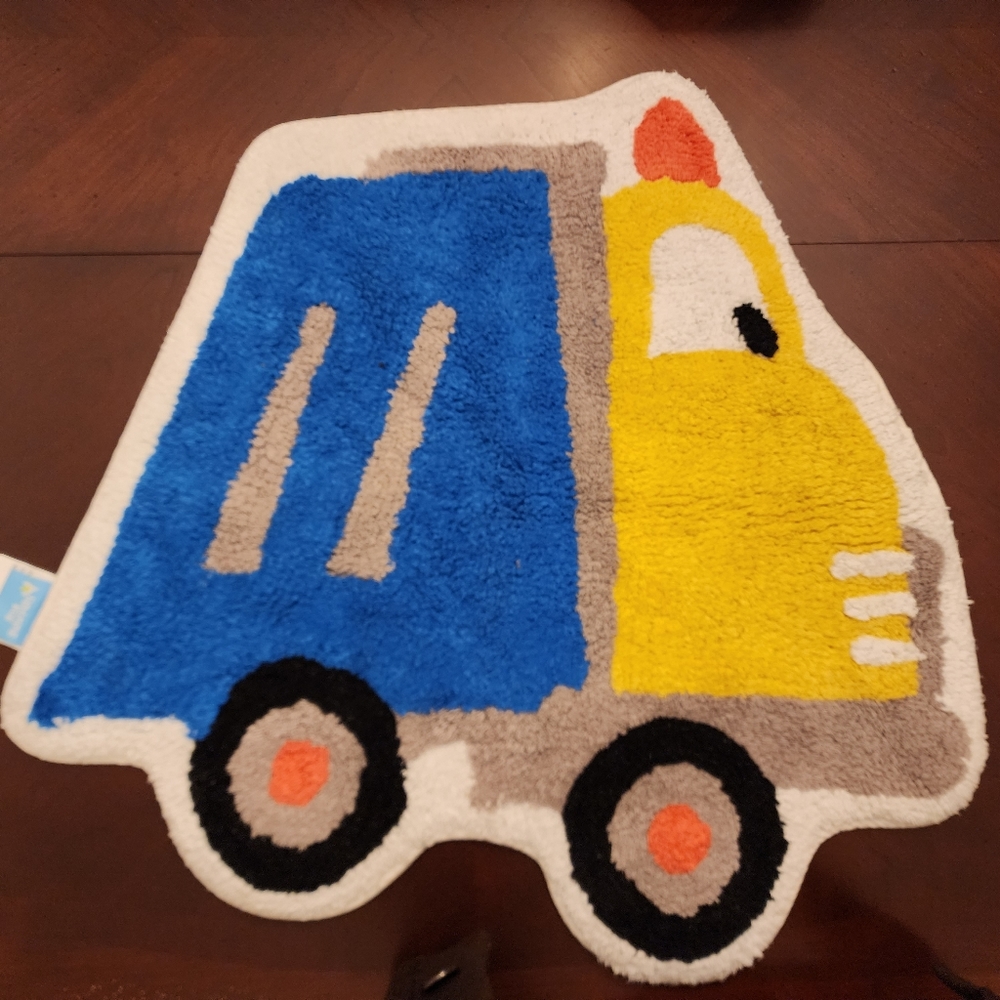 Boys dump truck rug by Lightening Bug